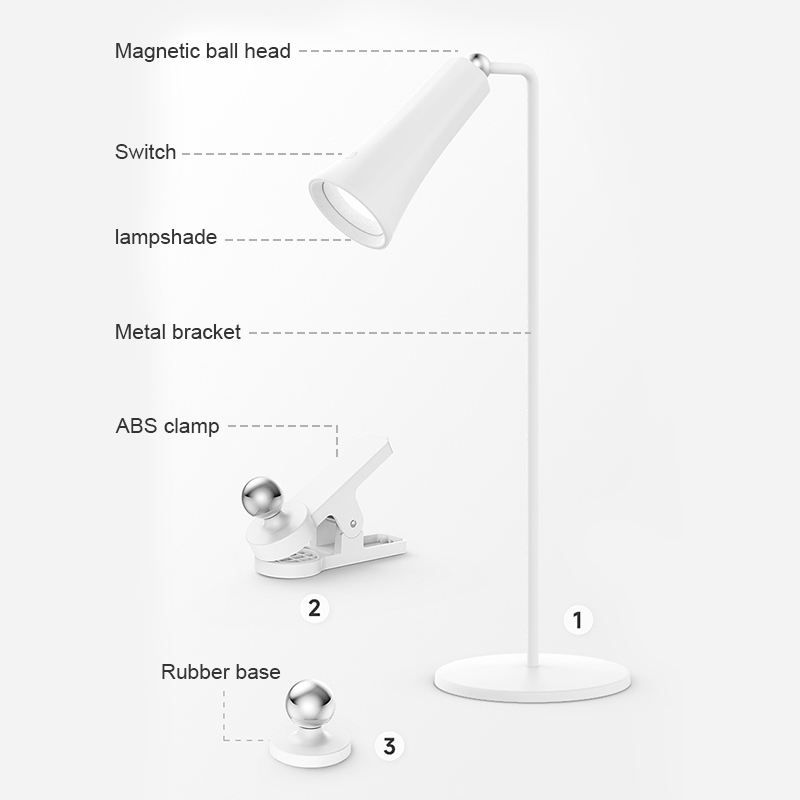 Multifunctional Touch Control Led Reading Table Lamp USB Recharging Led Light Desk Lamp
