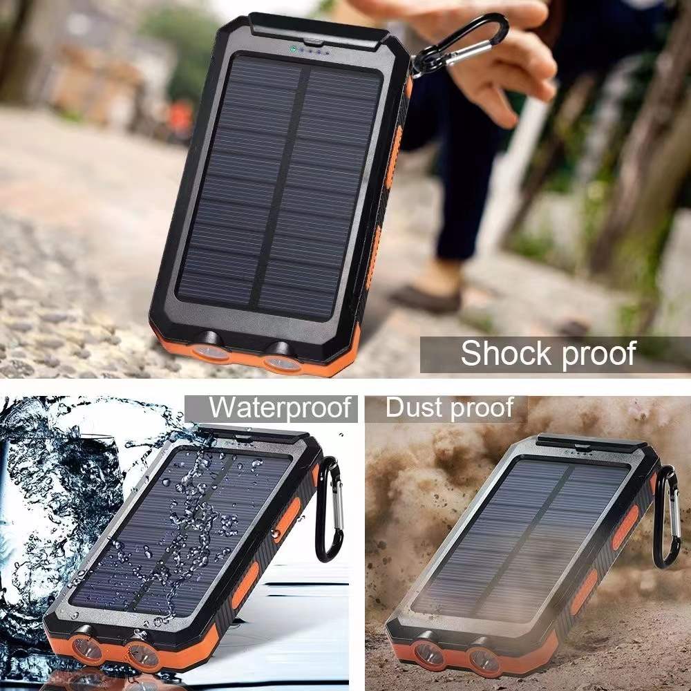 Waterproof Outdoor Solar Charger Power Bank 20000mah Portable Power Supply Solar Energy Powerbank
