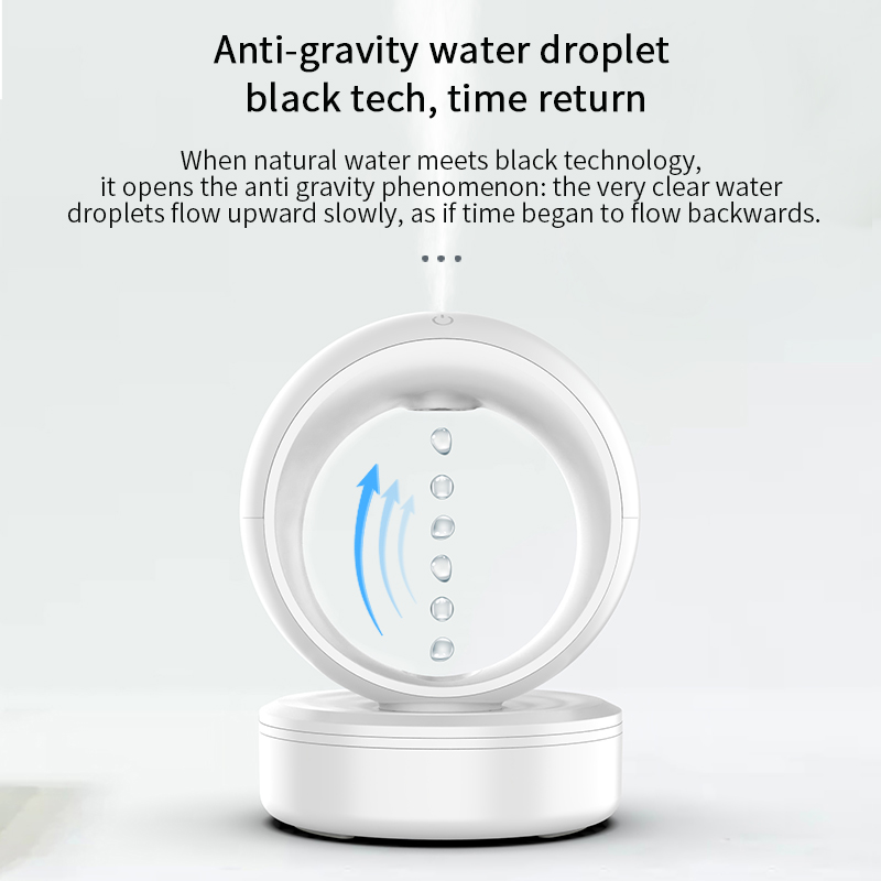 2026 New Night Light Aroma Diffuser Ultrasonic Cool Mist Anti-gravity Creative Design Water Drop Anti Gravity air Humidifier