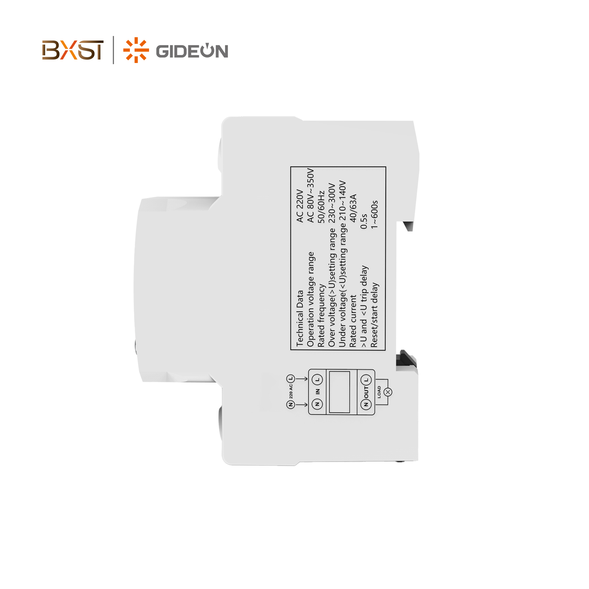 For Din Rail Single Phase AC 63A Adjustable Voltage Protection Device Automatic Voltage Protector for Home Appliances