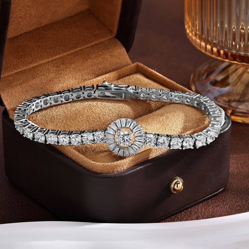 Геометрическое кольцо 925 Silver Round