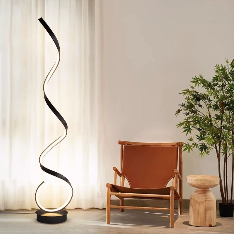 Wholesale Contemporary Creative Arc Smart Minimalist Hotel Living Room RGB Dance Floor Light Standing Led  Floor Lamp