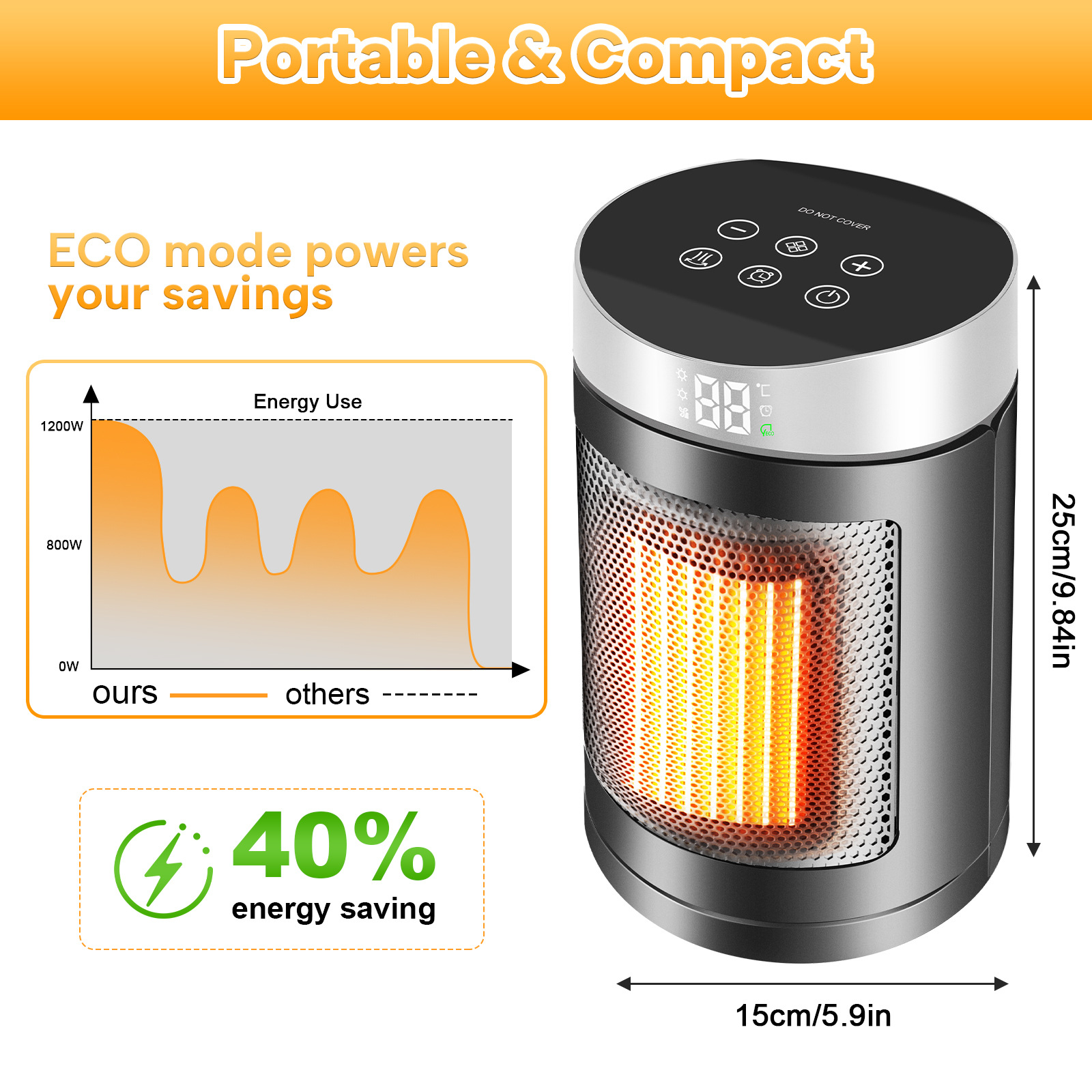 Small Speed Mute Desktop Electric Heater with Remote Control Timing New Household Use Fan Heater