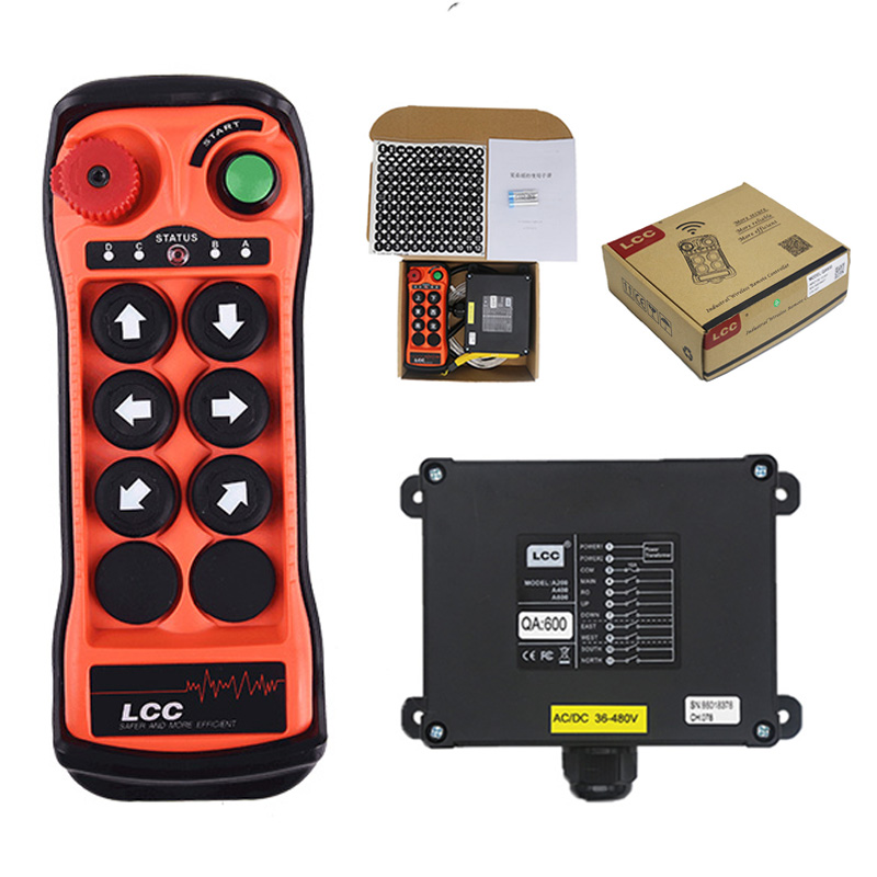 LCC QA600 IP65 Waterproof 433MHz 6-Button Industrial Radio Remote Control for Crane Hoist
