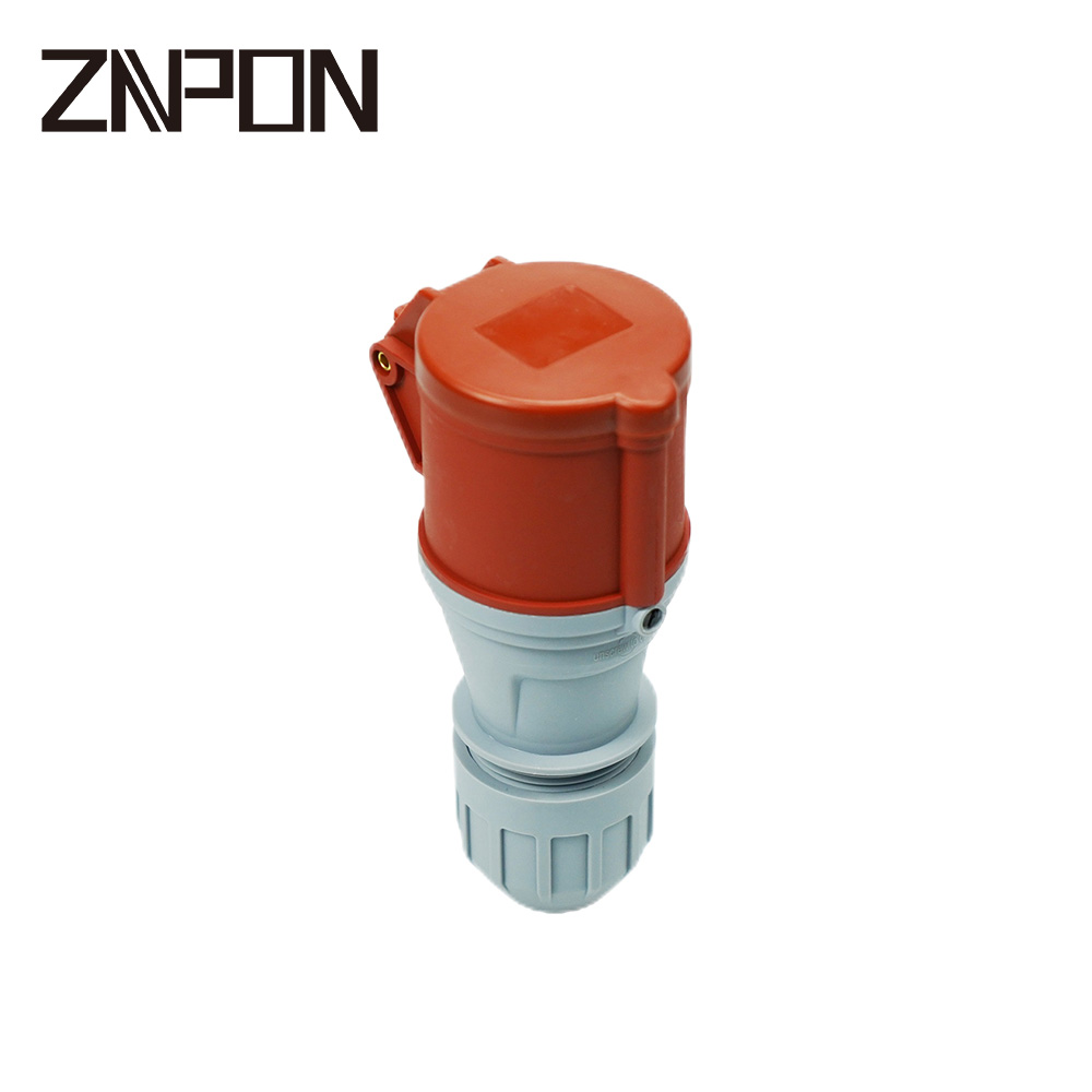 CEE and Industrial Heavy Duty PA66 Flame Resistance16A 4 Pin 400V Electric Plug and Socket in Standard Red