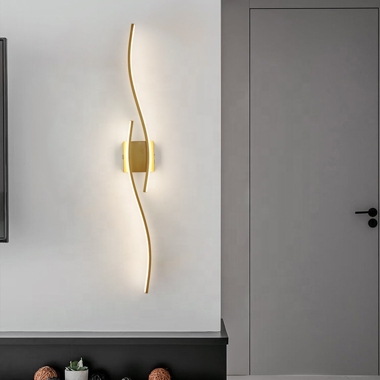 Batterypowered Wireless Wall Light Lamp ModernLED Wall Lamp for Hotel Bedroom Long Strip Corridor Touch Wall Lamp Remote Control