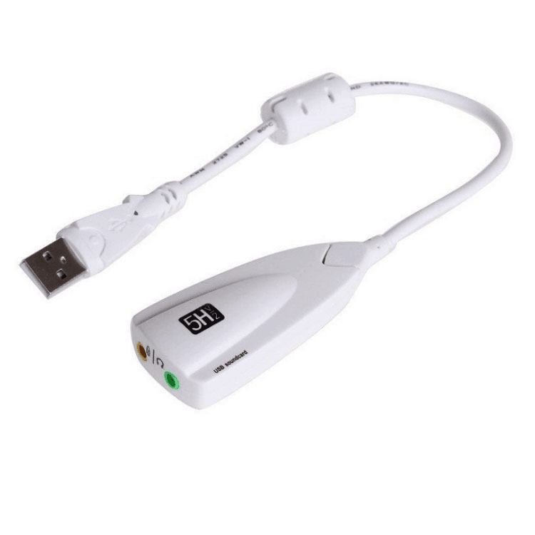 Steel Sound 5Hv2 USB Sound Card with Wired Virtual 7.1 Surround Sound 12 Channel Equalizer USB 2.0