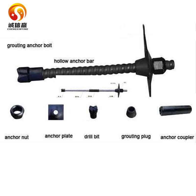 R38N Galvanized Steel Self-Drilling Injection Soil Nailing Anchor Bolt Type for Soil Foundation Stabilization
