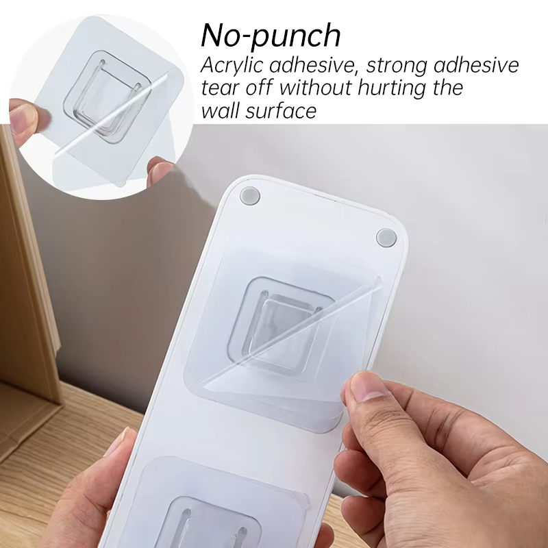 Hot Selling Traceless Plum Sticky Hooks Stainless Steel Metal Household Multi-functional Self Adhesive Sticky Hooks