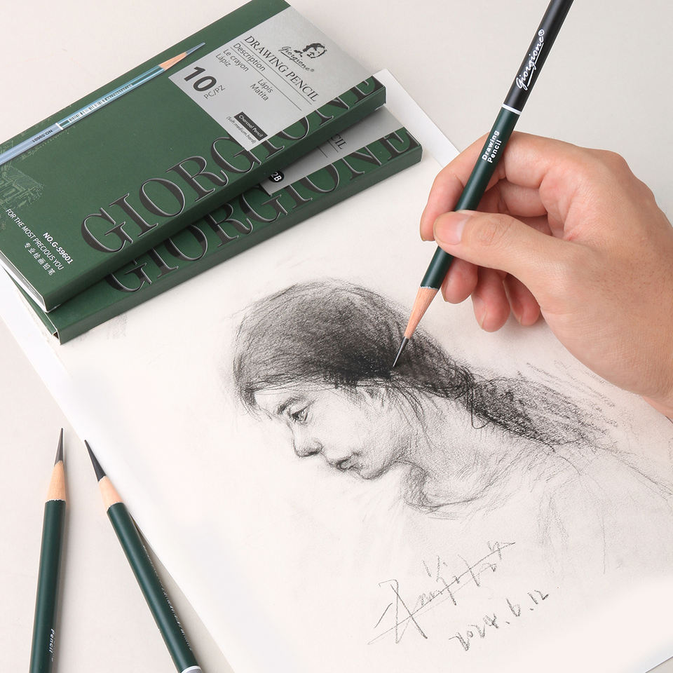 Giorgione 12 шт. HB жесткие свинцовые Графитовые Карандаши для рисования