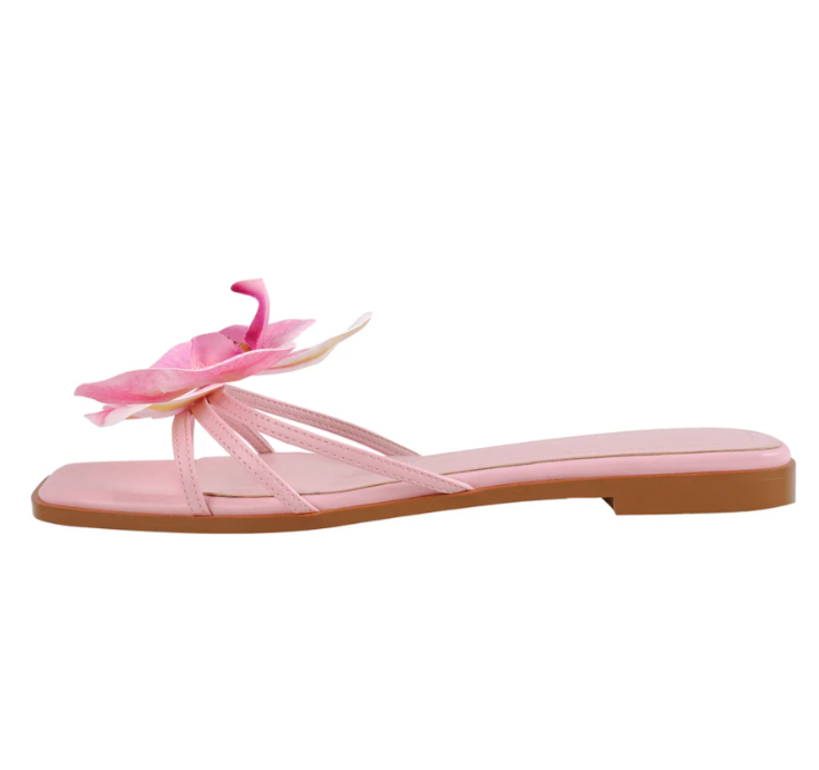 Сандалии с квадратным носком и цветами (Spring/Summer)