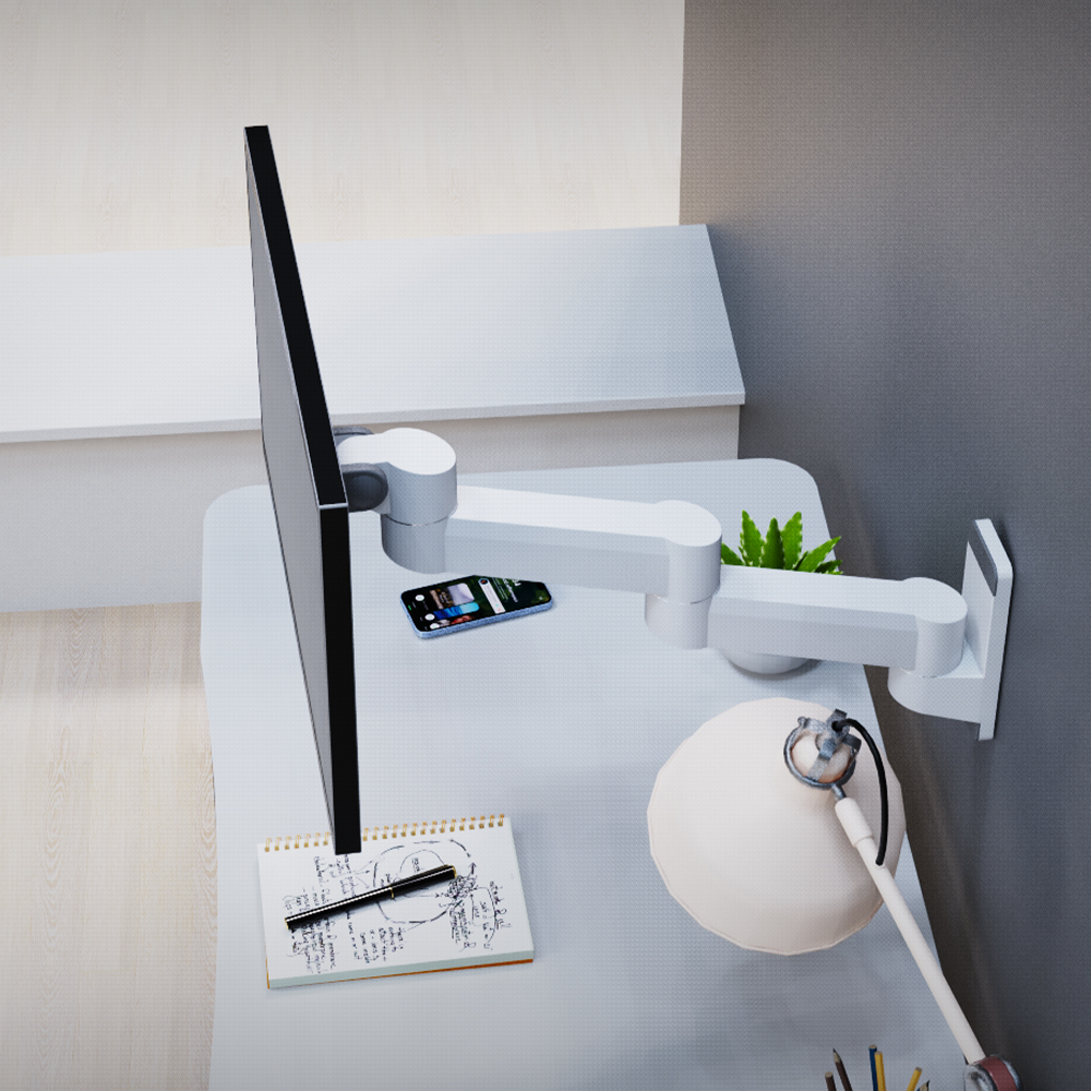 Industrial Vesa Mount Vertical Monitor Arm New PC Wall-Mounted Mechanical Computer Accessory with Excellent Visibility