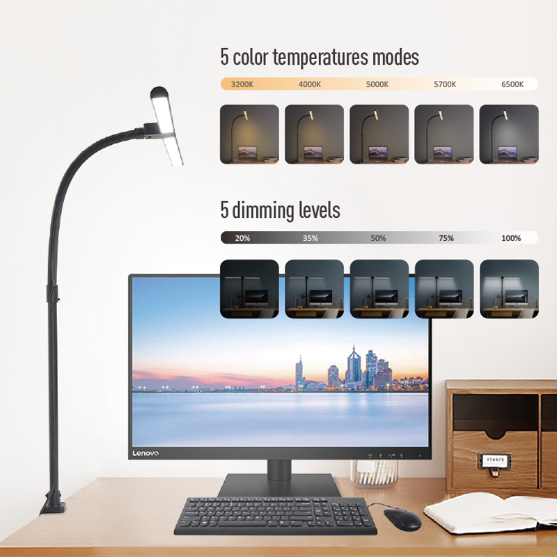 24W Double Head Clip Metal Adjustable Luminarias De Mesa Office Tischlampe Desktop Work Task Study Desk Light LED Table Lamp
