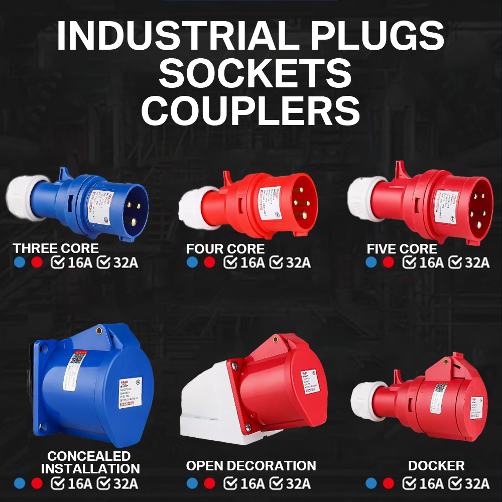 125A 440V Waterproof Electrical Power Industrial Plugs and Sockets Industrial Plug & Socket