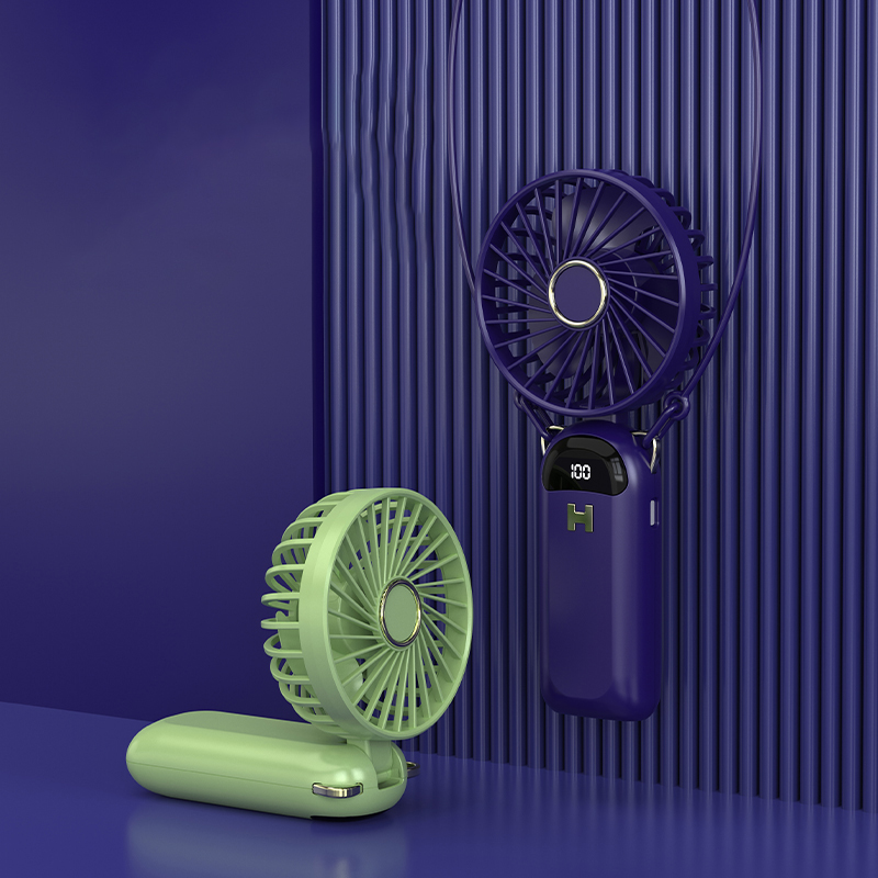 2024 Portable Mini USB Fan Handheld Neck Folding Design with USB for Students Commuters for Car & Outdoor Use Small Desk Fan