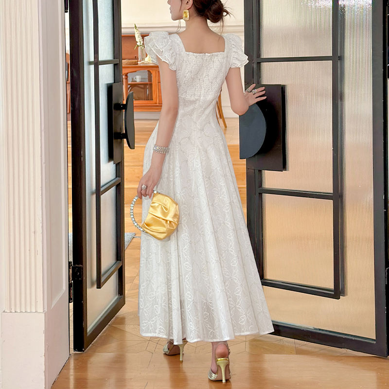 Кружевное макси-платье (White Floral Lace)