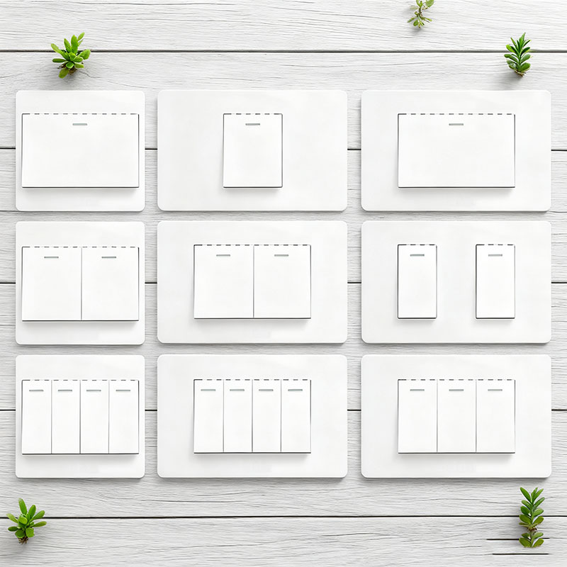 Switch Factory 86/118 Type Light Universal Standard PC Free Combination 1/2/3/4 Gang Wall Power Outlet Electric Plug Wall Socket