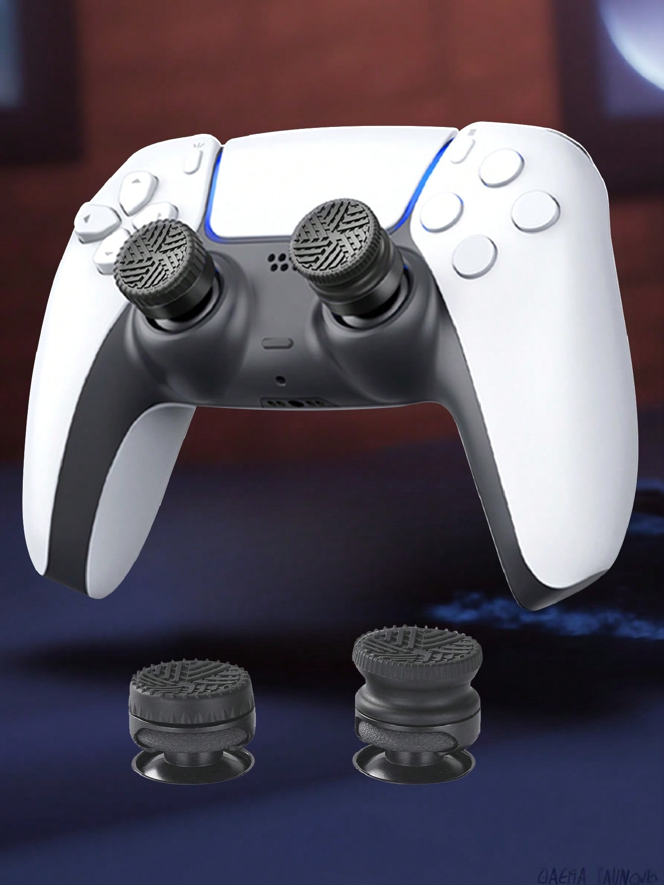 Jemdo 2pcs Silicone Thumb Grip Joystick Cover for Ps4/controller Sticker, Compatible with PS4/gamepad, FPS Game Button Cover