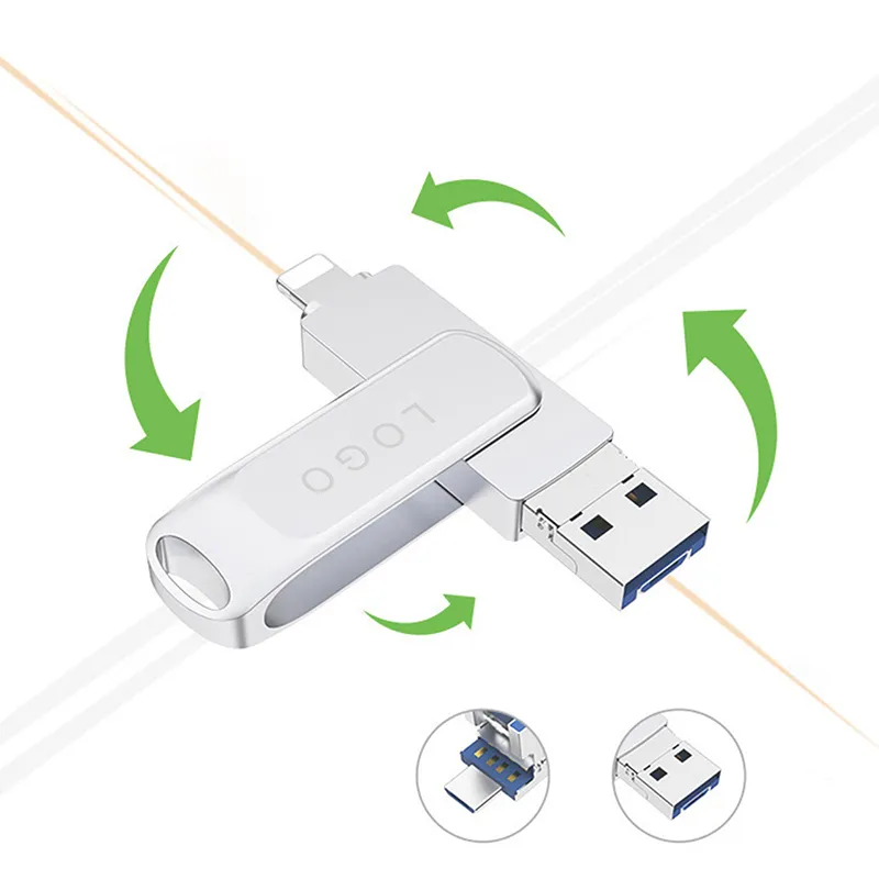 USB Gadgets Electronic Super Mini USB Key Metal Rectangle Pen Drive Pendrive Cle USB Memory Stick 16GB Flash Drive