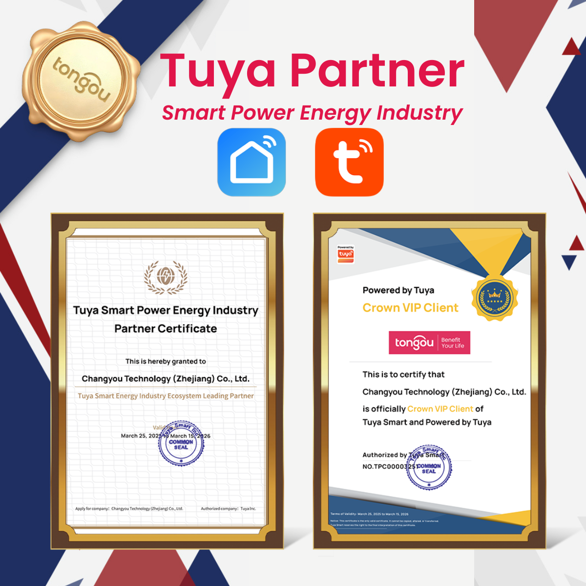 TONGOU Smart Life DIN Rail Customized Electric Smart Switch Tuya 1P+N Wifi Smart Mcb Mini Circuit Breaker 16 Amp 63A 50A 20A