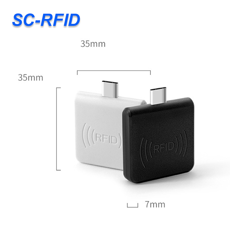 Factory in Stock Hot Selling 13.56mhz Android Phone Rfid Reader Type-C Interface Contactless NFC Card Reader IC Card Portable