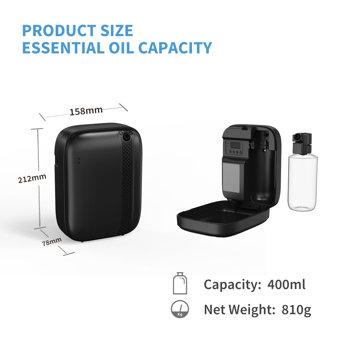 Wholesale Electric Essential Oil Diffuser-Household Air Purifying Aroma Diffuser App-Controlled Large Capacity Waterless Design