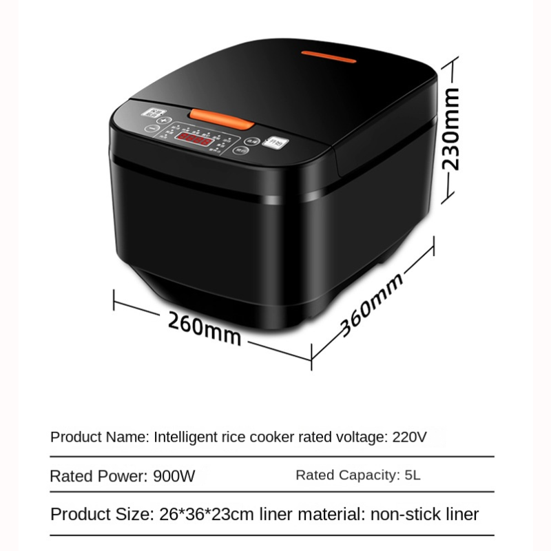 In Stock 5L Automatic Smart Digital Touch LCD Multi Non-Stick Home Electric Digital Rice Cooker