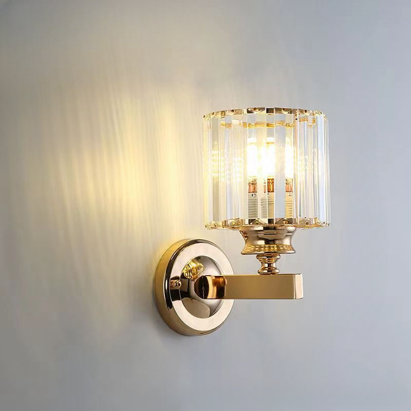 Modern Decoration Interior Wall Lamp Indoor Lampen Wall Sconce Golden Crystal Led Wall Light for Hotel Home Bedroom