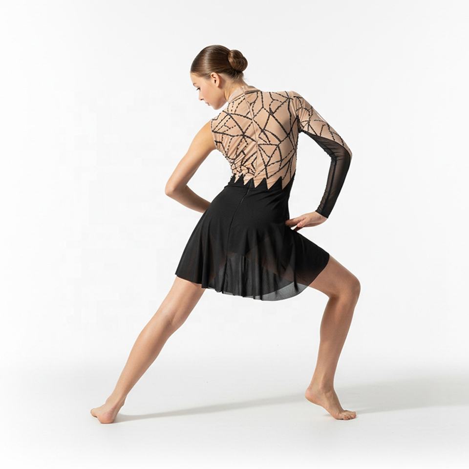 Adult Contemporary Dancewear Set Black Nude