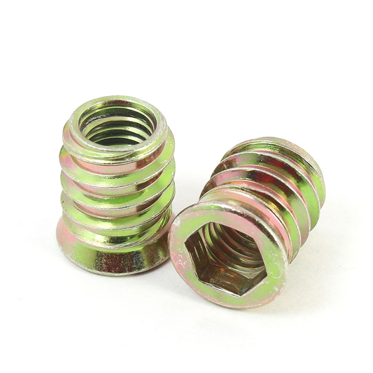 Factory Wholesale Threaded Inserts Type Rivet Nut M4 M5 M6 M8 Zinc Plated Used for Connecting Wooden Furniture