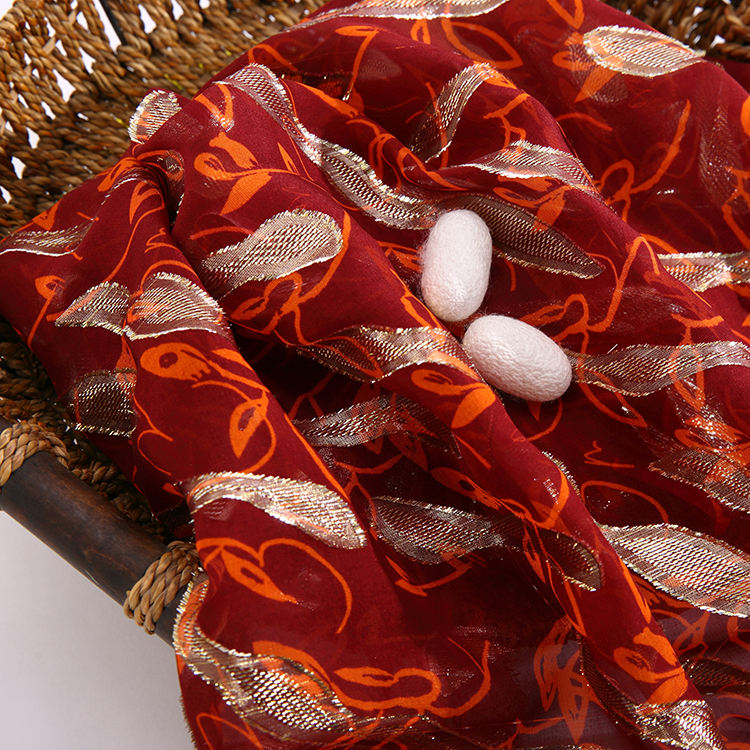 Шелковый жаккард с люрексом (Pure Silk)
