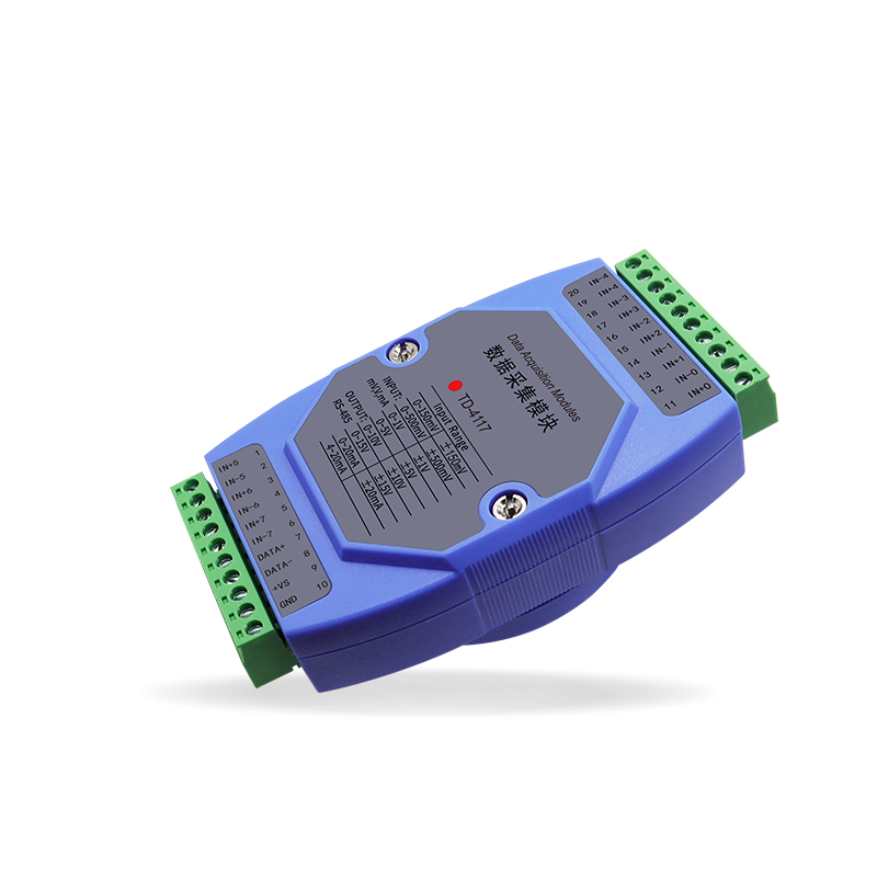 8-Channel Analog Input Module 2000V DC High Common Mode Isolation MODBUS-RTU RS485 DIN Rail Mount Industrial Data Acquisition