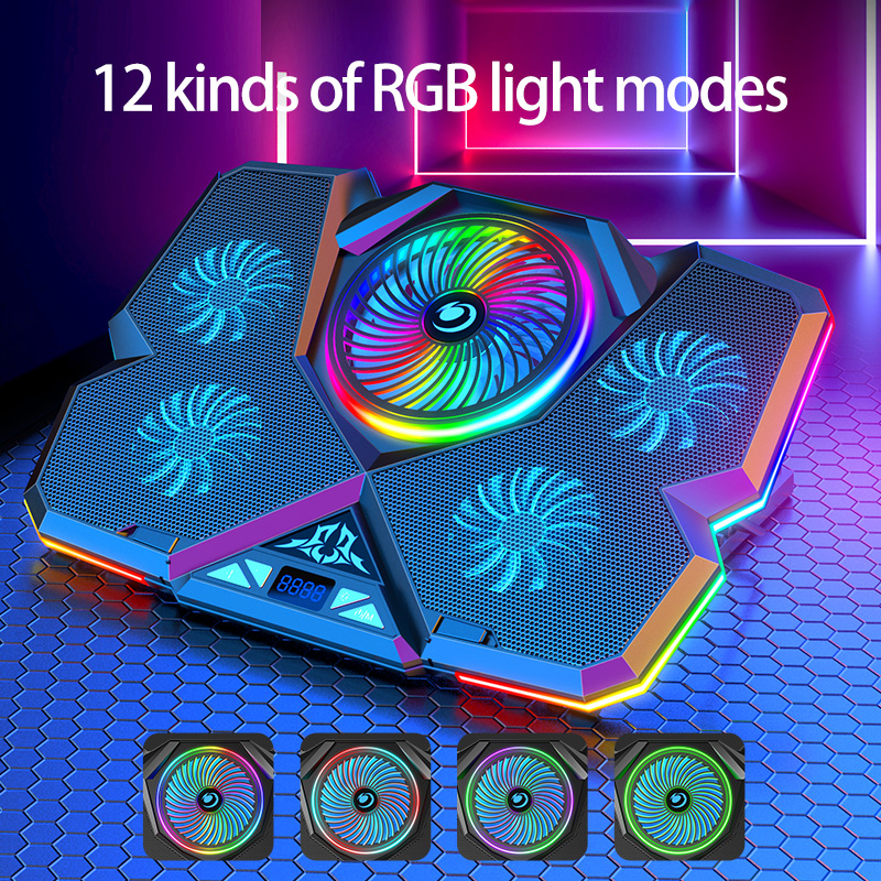Ноутбук-охладитель с RGB подсветкой 17 дюймов