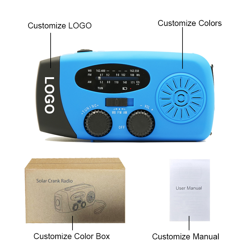 Home System Mp3 Camping Light Storm Receiver Am/fm/noaa Emergency Radio Hand Crank Solar Weather Fm Radio