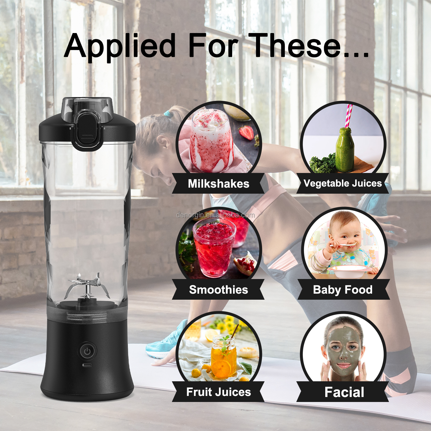 Factory Design Best Selling 600ml Sports Juicer Blender Protein Shaker Electric Blender Portable Juice Blender