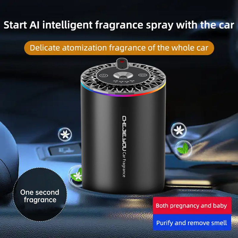 Luxury Portable 50Ml Alloy Smart Aroma Diffuser Machine Type-C Auto Car Essential Oil Aroma Diffuser Home Air Freshener