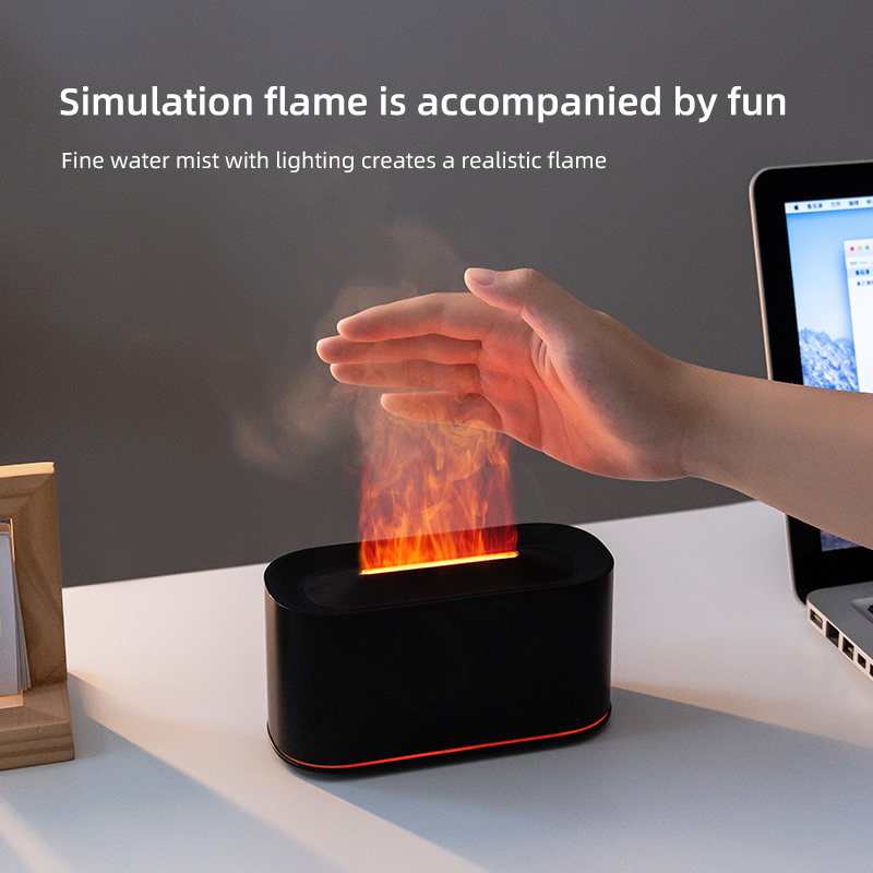 Mood Light Ultrasonic Humidifier Essential Oil for Diffuser for Bedroom Desktop Personal Space With Wood Grain Design