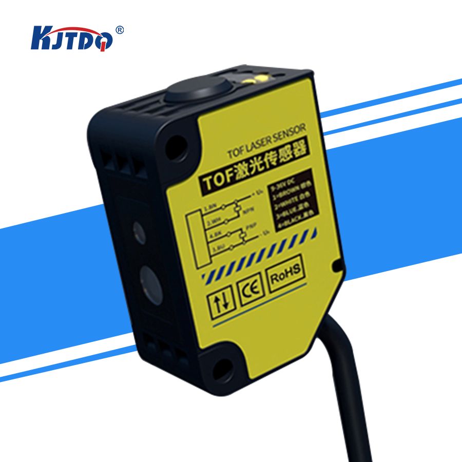 High Quality KJT NPN/PNP NO/NC Output 30-50m TOF Laser Photoelectric Sensor Switch for Equipment Detection Distance