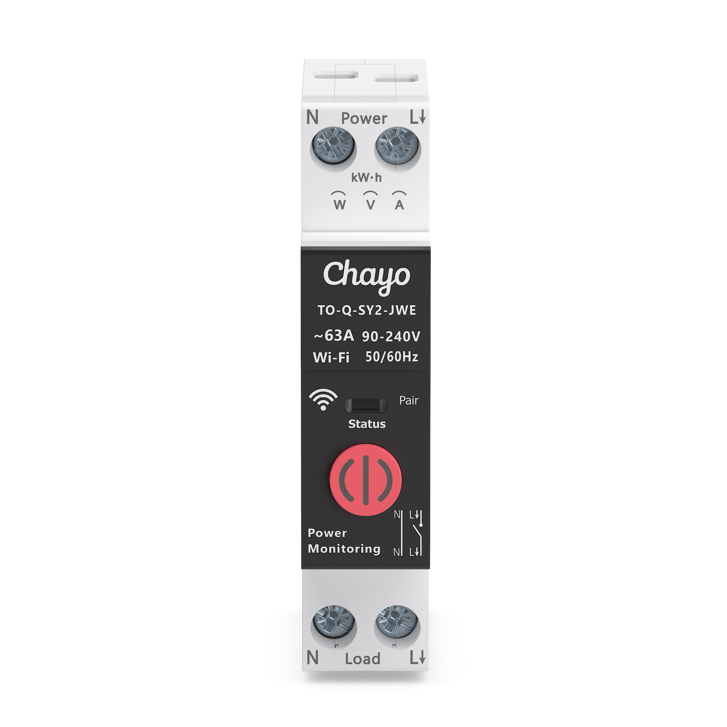 EWeLink WiFi Smart MCB Switch CE 1P+N DIN Rail 90-240V 1-63A Energy Monitoring Timer Control Smart Circuit Breaker Chayo