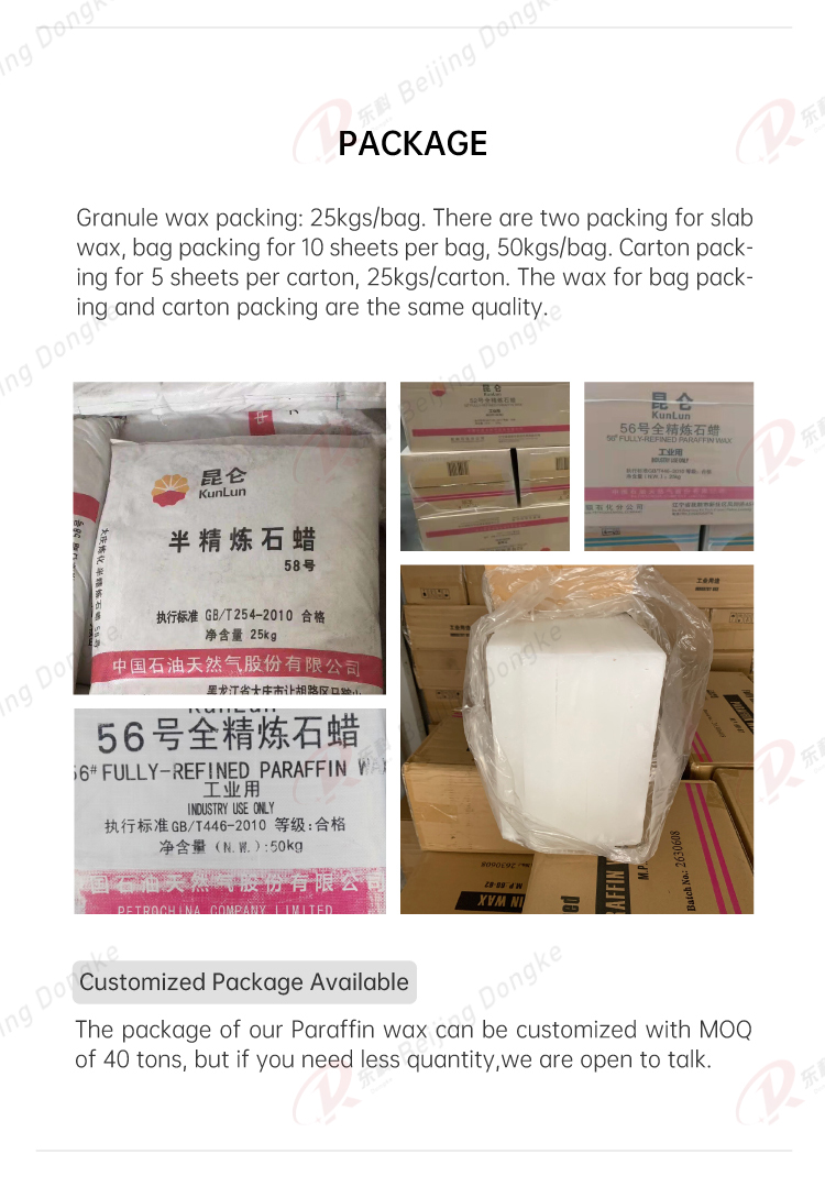Wholesale High Quality White 58/60 Fully Refined Industrial Paraffin Wax for Candle Making
