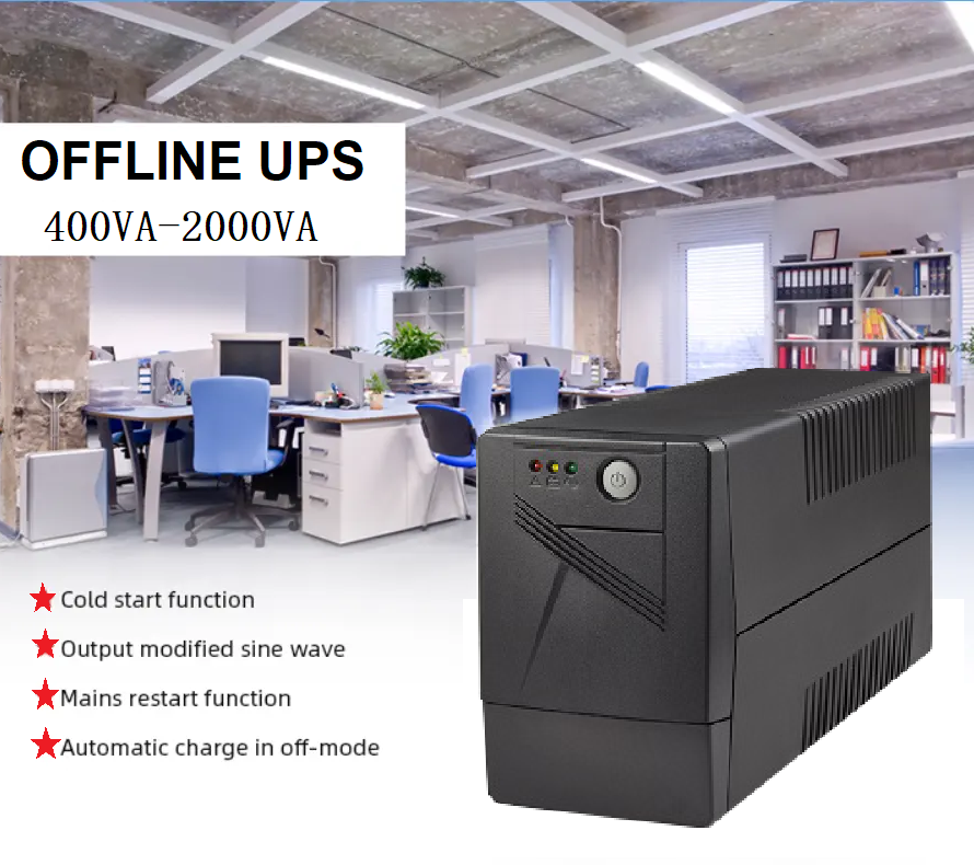 Single Phase 110v 220v 400w 500w Ups Battery Uninterruptible Power Supply Mini 500va 600va 800va Computer Backup Offline Ups