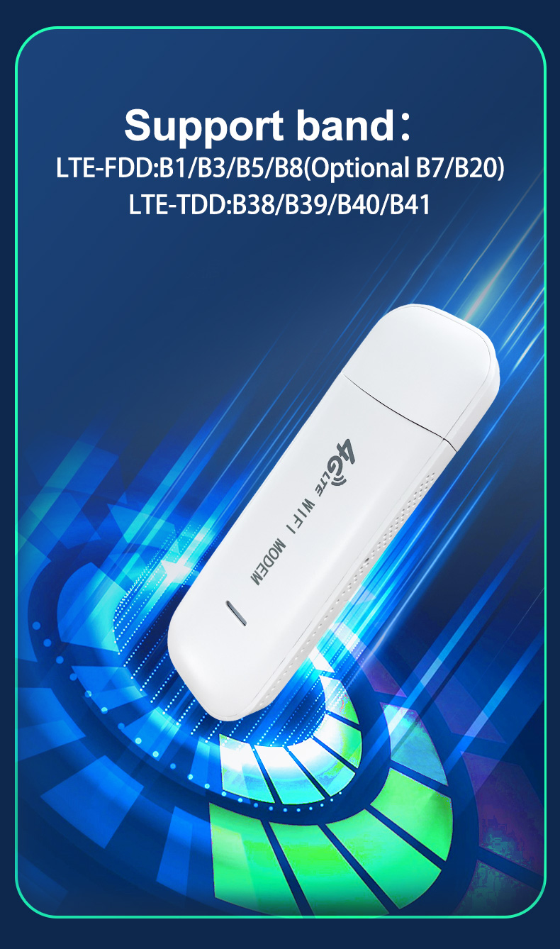 Portable 150Mbps USB Dongle Home Wireless 4G LTE Modem Pocket Wifi Hotspot OEM for Europe Africa Internal Style Used Product
