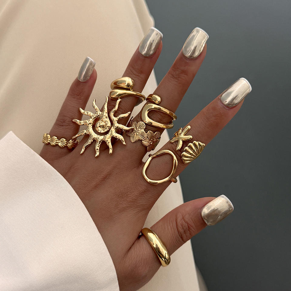 Набор колец «Seashell Flower» (Boho Style)