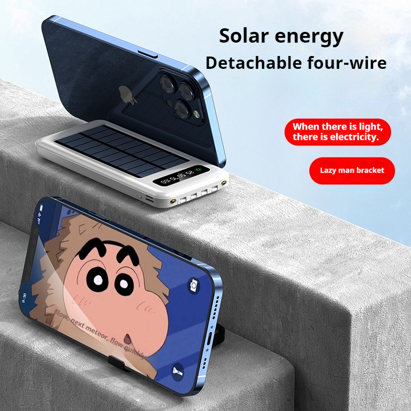 High-quality 10,000 Mah Solar Panel Portable Charger Manufacturer Price, Micro USB Input with Built-in Cable, 10,000 MAh