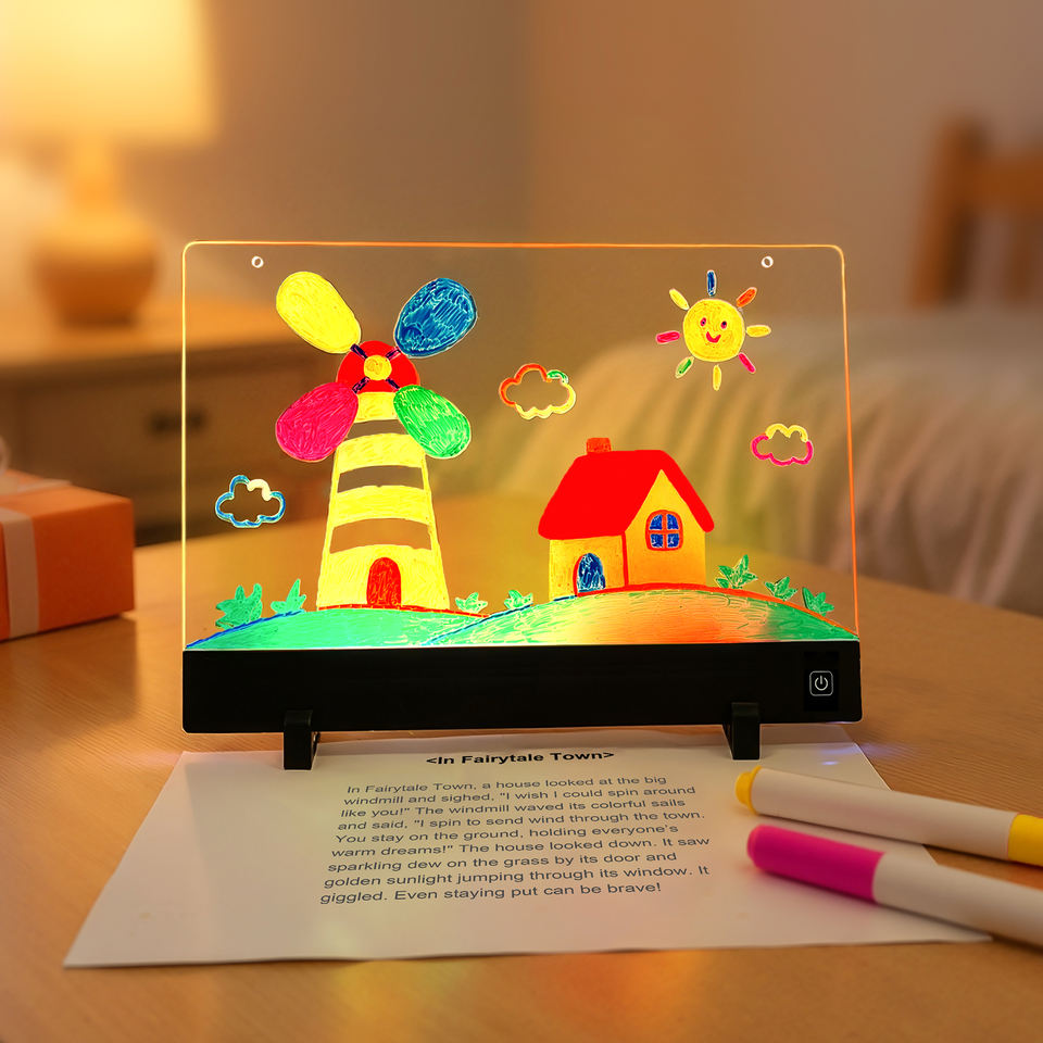 Обучающий планшет для детей: LED-доска для рисования с 4 режимами, подставкой и стилусом для отработки письма и рисования