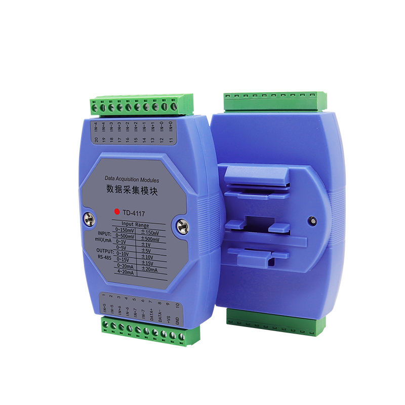 8-Channel Analog Input Module 2000V DC High Common Mode Isolation MODBUS-RTU RS485 DIN Rail Mount Industrial Data Acquisition