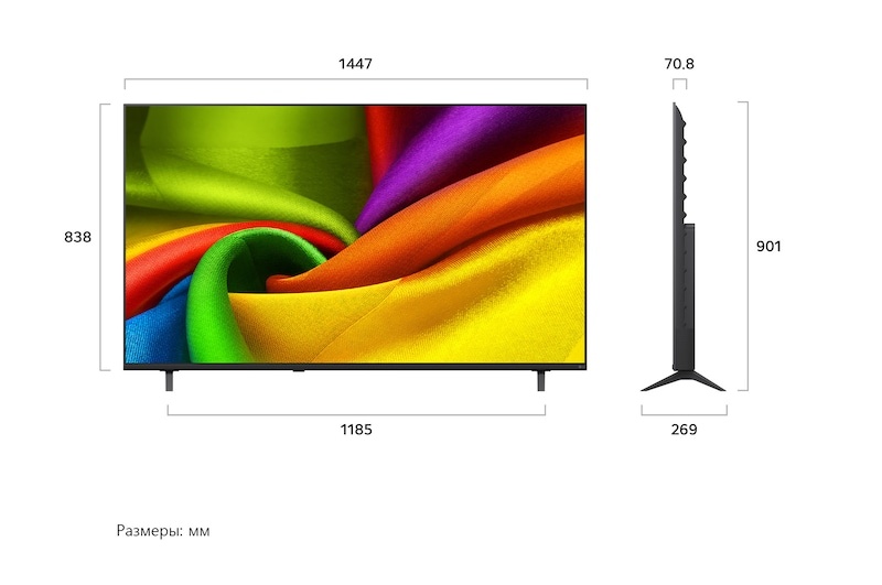 65-дюймовый Smart TV LG NANO 4K UHD AI NU85 - 65NU850B6LA