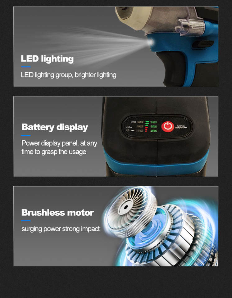 Аккумуляторный гайковерт 350Н·м (Electric Wrench)