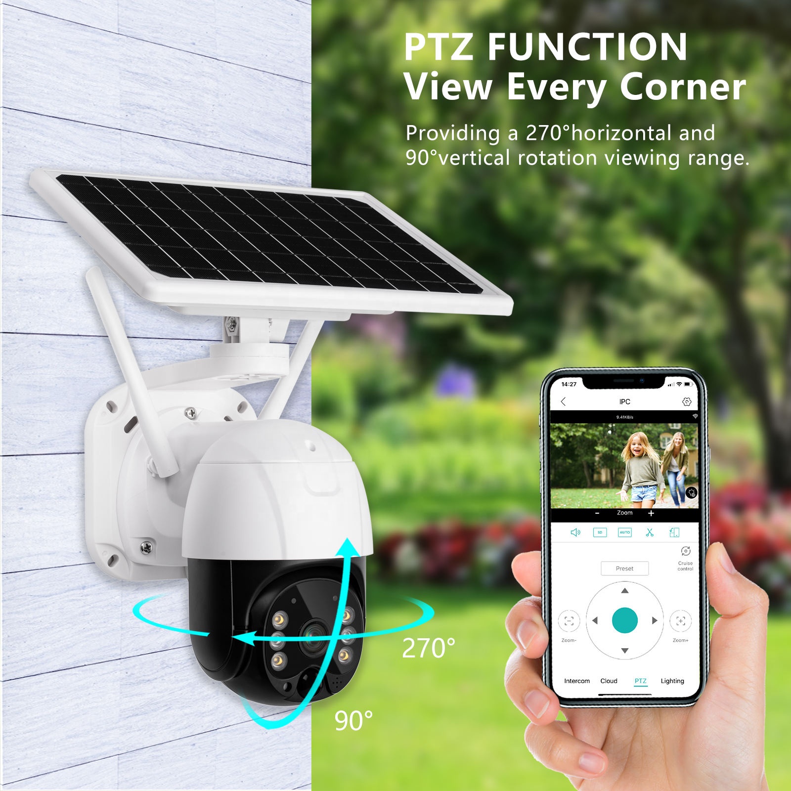 ICSEE 4MP 1080p Solar Security Camera System 360 Web Ptz Outdoor 4G IP Wifi Wireless PIR for Home or Business CCTV Network