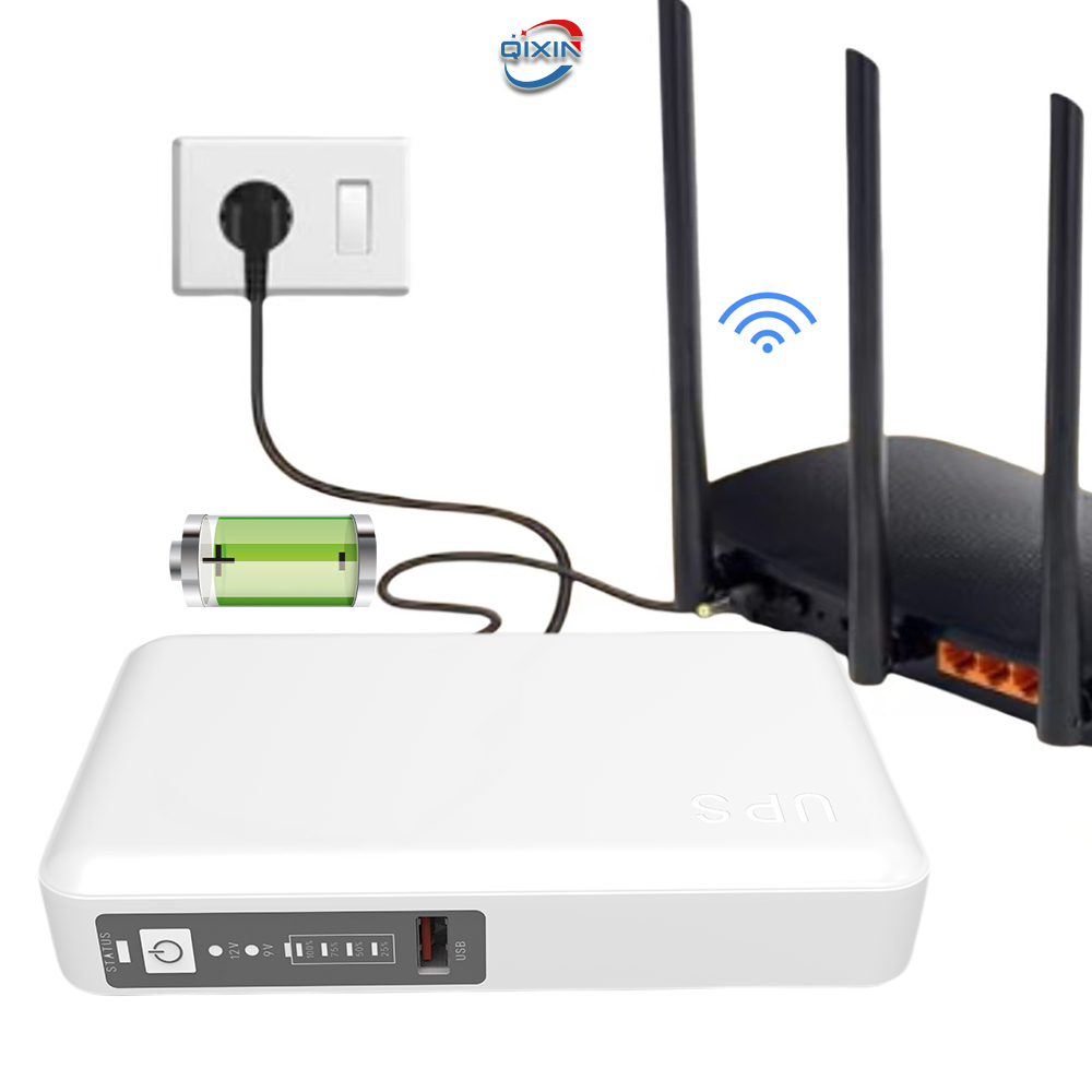 Mini DC UPS Power Supply with Lithium Battery and POE Port for WiFi Router and Optic Cat Monitoring